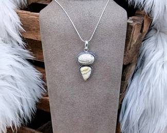 Double Rhodochrosite Pendant Necklace  Tested