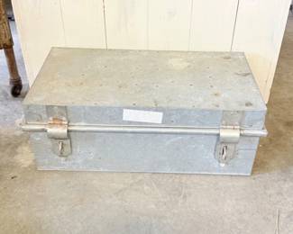 43 VintageIndustrialGalvanizedMetalStorageChest