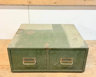 26 VintageIndustrialMetalCardFileCabinet