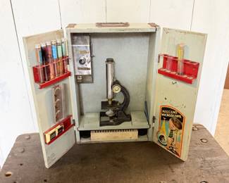 15 VintageMeccanoMicroscopeSet