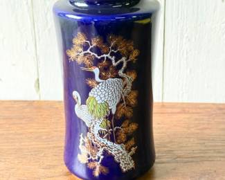 95 JapaneseStyleCobaltBluePorcelainVase