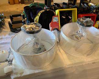 PAIR of CEILING LAMPS