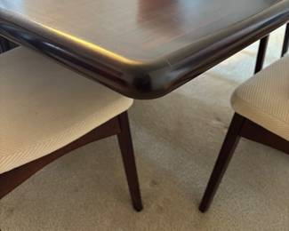 MID CENTURY MODERN DINING ROOM TABLE WITH 12 CHAIRS BY BENNY LINDEN IN VERY NICE CONDITION