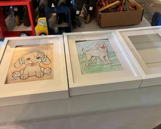 3 ART FRAMES - KID WORK