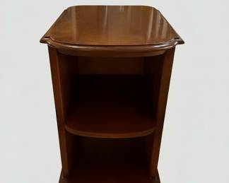 Vintage Wooden End Table with Shelf
