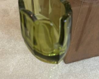 Mid-Century Modern Green Glass Ashtray