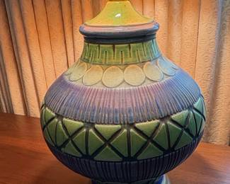 Mid-Century Bitossi Style Sgraffitto Ceramic Table Lamp