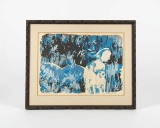 Ann Dearlsley Vernon "I am Nameless at Night" 1961 Lithograph