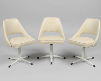 Set of Three Mid-Century Modern Swivel Chairs by Cal-Style Furniture