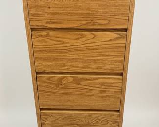 Mid-Century Modern Oak 5 Drawer Chest 