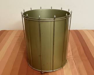 Mid-Century Modern Spiked Metal Wastebasket