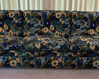 Vintage Floral Sofa by Ethan Allen