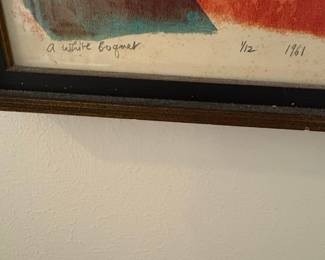 Ann Dearisley-Vernon "A White Bogner" Lithograph, 1961