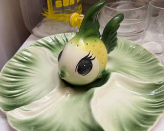 Vintage Ceramic Fish Relish Dish
