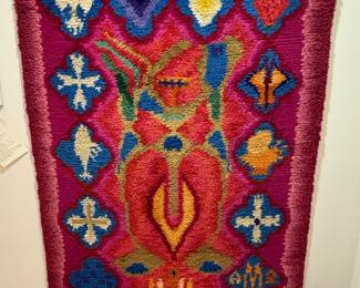 Vintage Moroccan Berber Wool Rug with Geometric and Floral Motifs