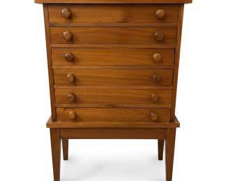 Mid-Century Modern Walnut Thread Cabinet
