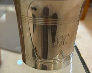 Sterling Silver Beaker with Monogram