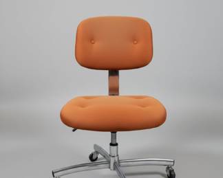 Vintage Orange Upholstered Steelcase Office Chair