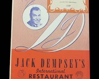 Jack Dempsey's International Restaurant Menu