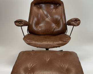 Vintage Plycraft Lounge Chair and Ottoman