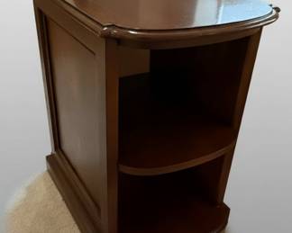 Vintage Wooden End Table with Shelf