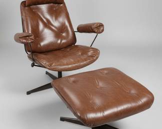 Vintage Plycraft Lounge Chair and Ottoman