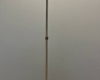 Vintage Fluted Glass and Brass Torchiere Floor Lamp