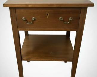 Mersman Mid-Century Walnut Nightstand with Drawer and Shelf