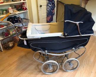 Vintage English Perambulator w/ Bakelite Handle