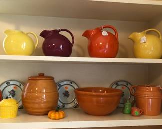 Vintage Ball Pitchers, Bauer Cookie Jar, Coors Bowl, Pacific Bean Pot