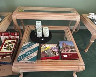 Lexington Beveled Glass Table Set - mint Condition $250 for all 4 