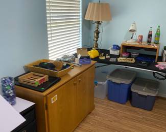 Cabinets, lamps and office stuff 