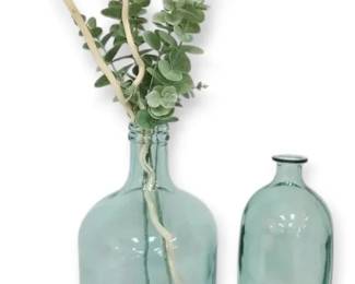 Hearth Hand Large 12L Bottle With Foliage  Another Decorative Bottle Vase