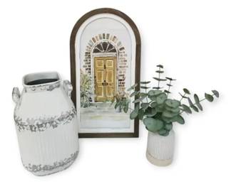 Yellow Door Arched Print  More Decor