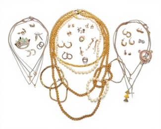 Trifari and More Gold Toned Costume Jewelry