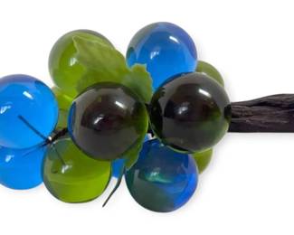 Vintage Blue  Green Lucite Grape Cluster