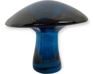 Viking Glass Bluenique Mushroom