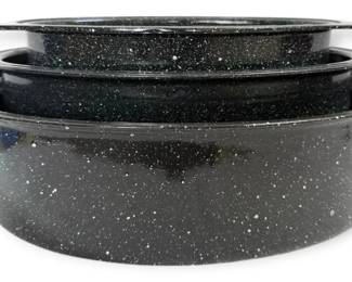 Enamelware Speckled Roasting Set