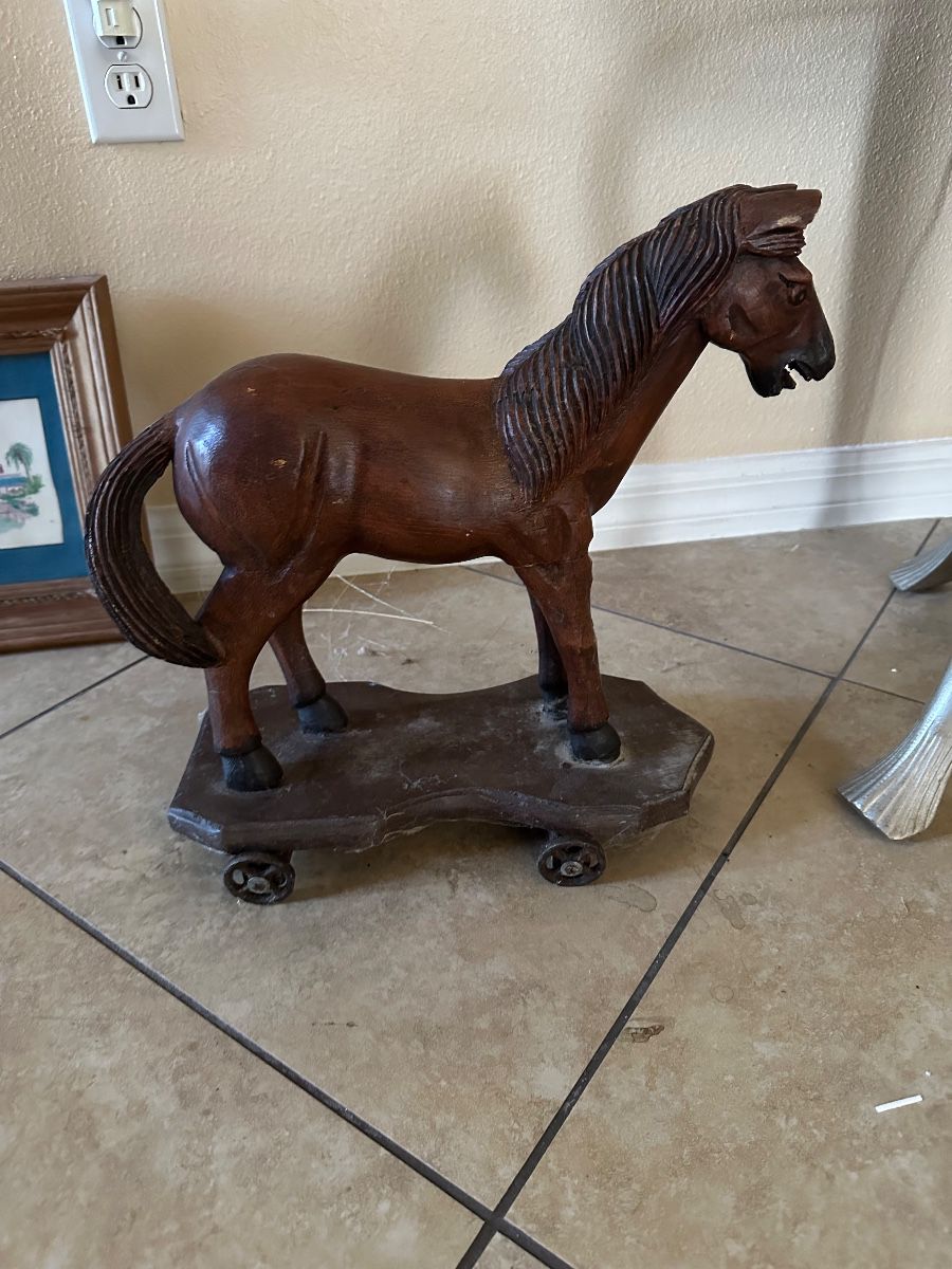 Vintage handmade horse toy