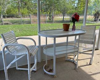 High top and two chairs