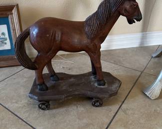Vintage handmade horse toy