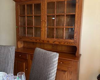 Vintage solid China cabinet 