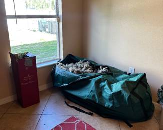 Holiday tree and rug and more