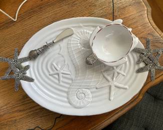 Mud Pie Platter & turtle bowl~