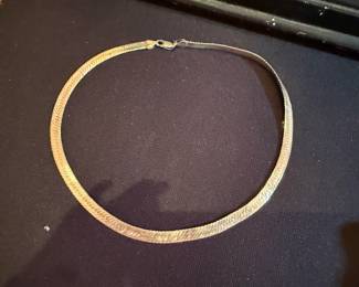 sterling herringbone chain