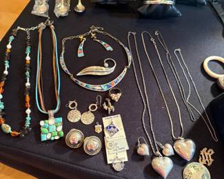 sterling silver necklaces earrings,