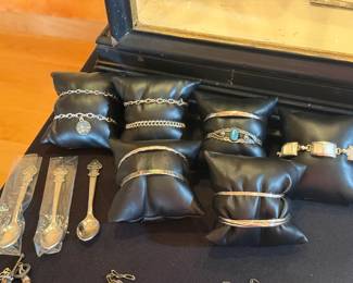 sterling silver bracelets, rolex spoons