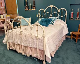 antique iron bed