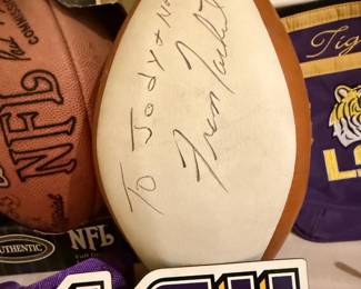Fran Tarkenton signed football