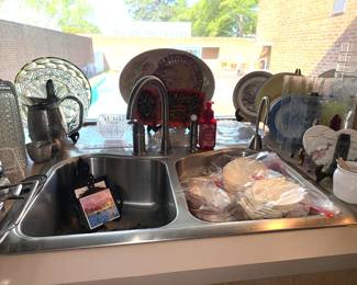 turkey platter and shell dishes